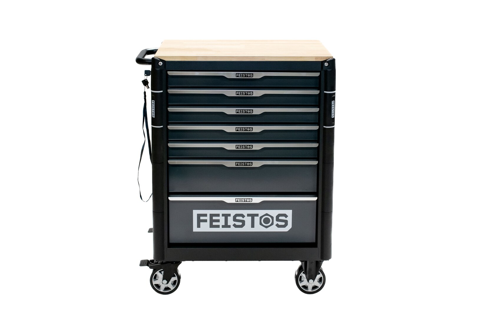 Feistos Werkstattwagen Mento 2 / 158-teilig Schwarz   48x73x98cm | 04260280778211