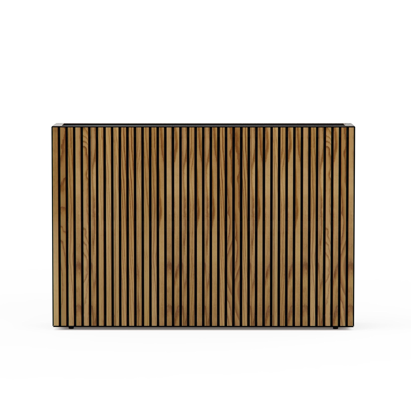 Herstera Garden Pflanzkübel Deco Planter Divider inkl. Zwischenboden Schwarz/Natur 25x120x80cm