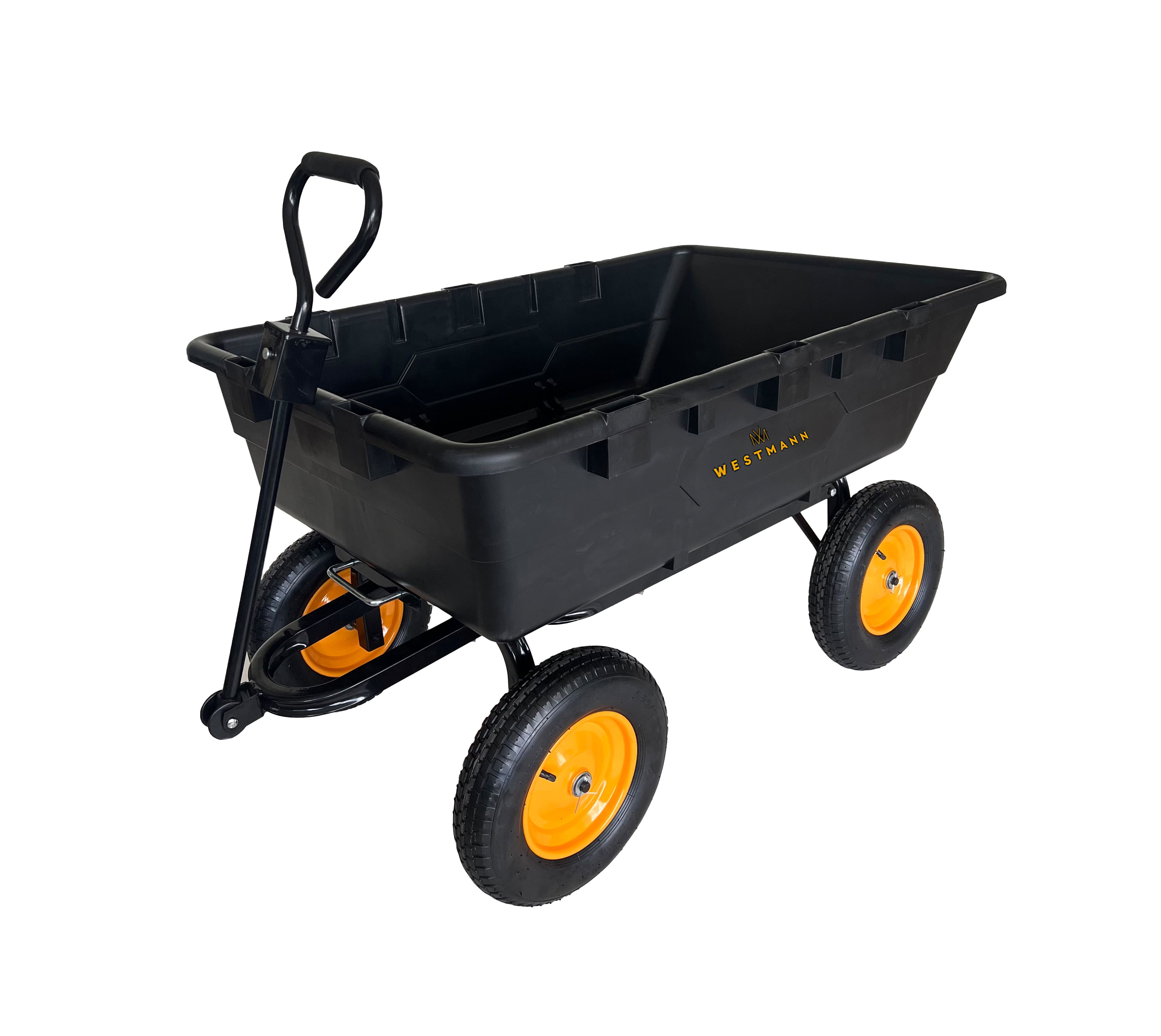 Westmann Kunststoff Gartenwagen mit Kippfunktion | Prakta L Schwarz | 145x108x83cm - Bild 1