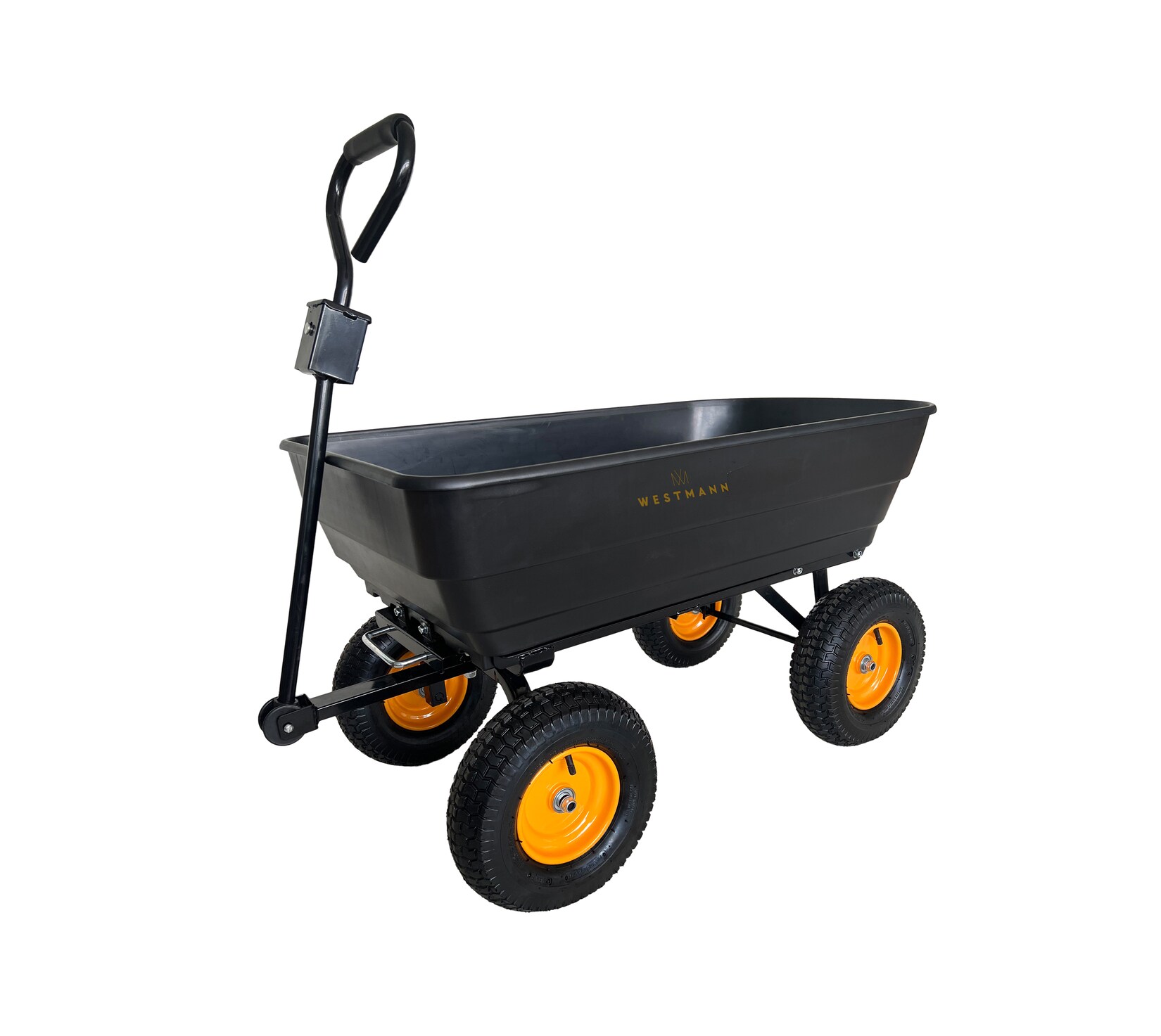Westmann Kunststoff Gartenwagen mit Kippfunktion Prakta M Schwarz 119x60x105cm