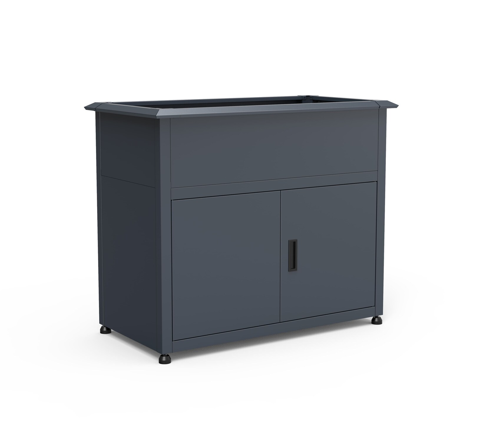 Tchibo - Metall-Hochbeet mit Stauraum - 100x50x85cm - anthrazit -