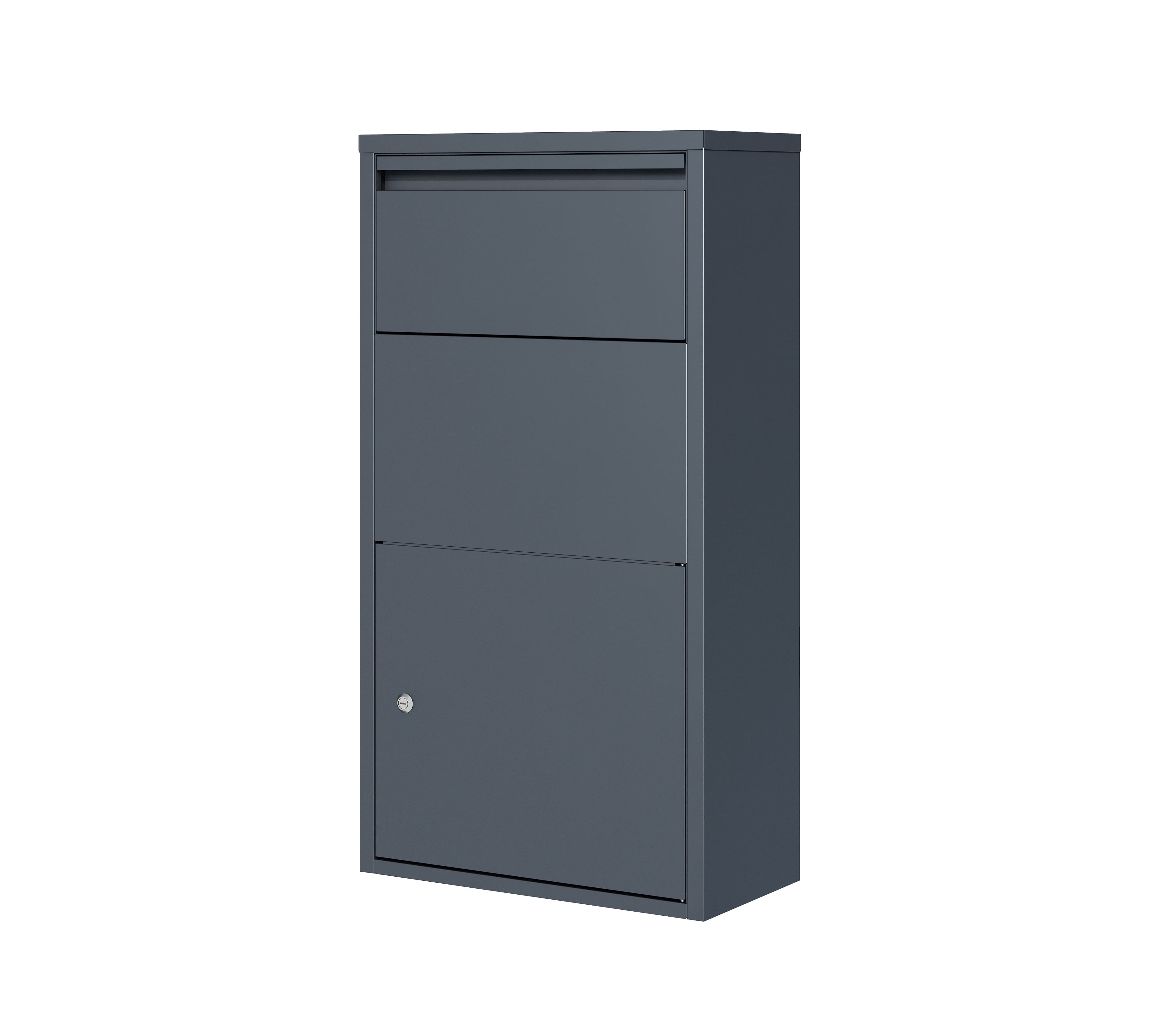 Westmann Briefkasten mit Paketbox Pollux | freistehend Anthrazit | 22x44x82cm - Bild 1