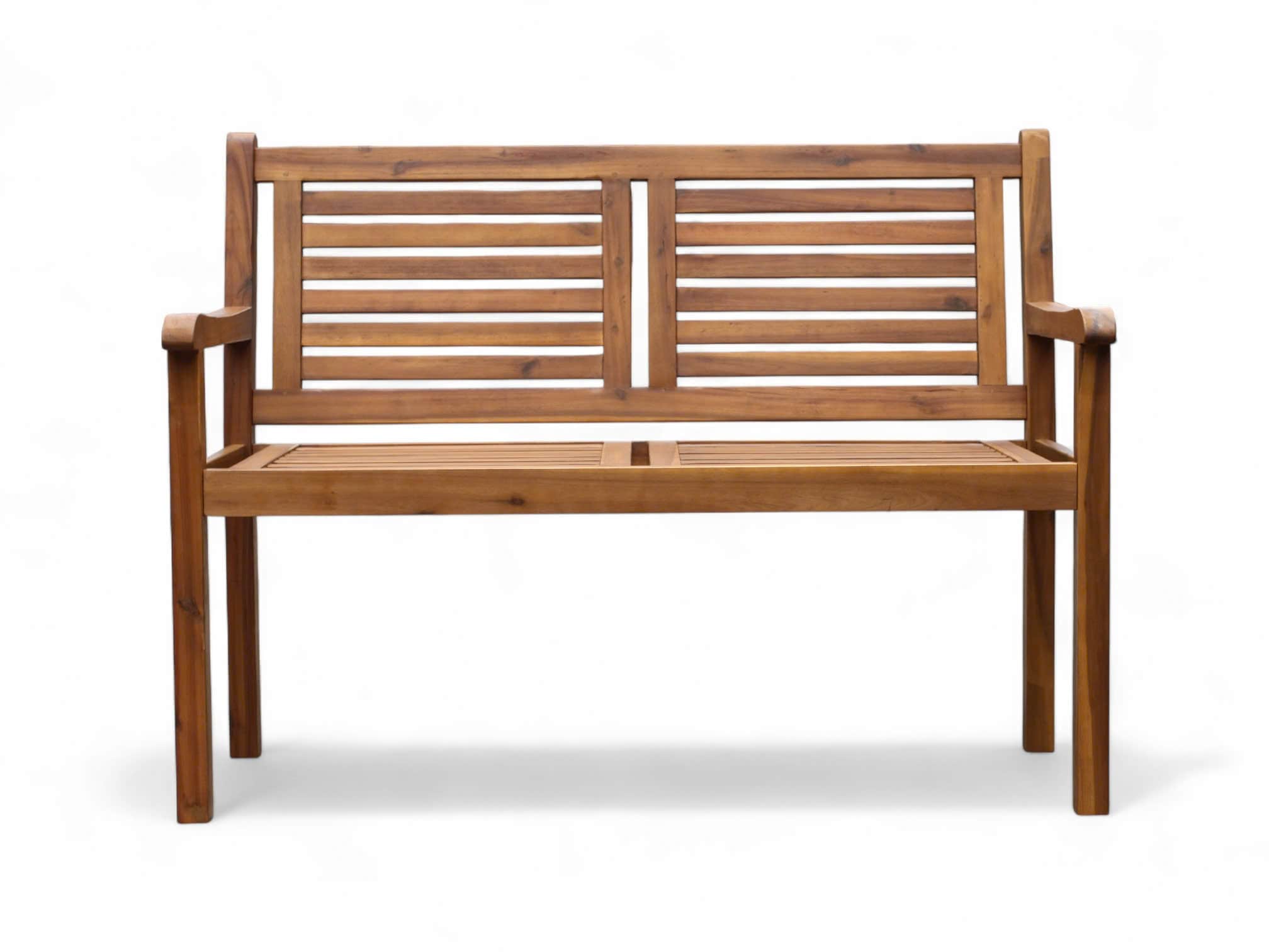 2-Sitzer Gartenbank aus Akazienholz, ca. 119 x 90 x 57 cm - Braun - Bild 1