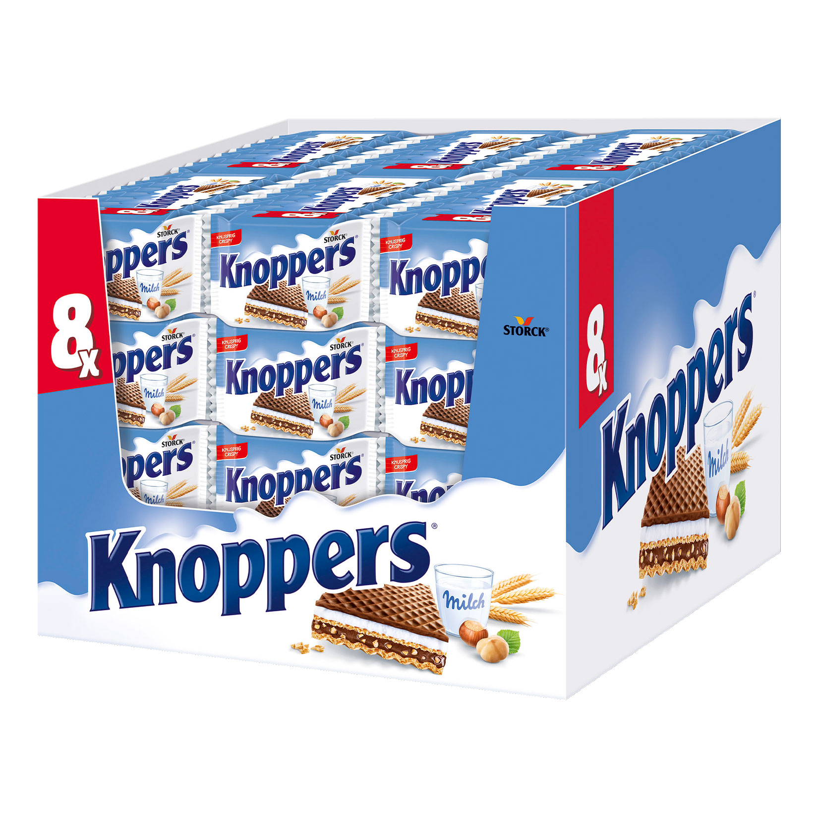 Knoppers Milch-Haselnuss-Schnitte 8 x 25 g, 24er Pack - Bild 1