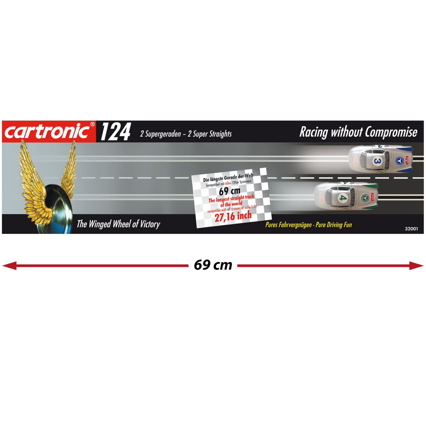 Cartronic Zubehör Rennbahn M1:24 124 Supergerade | 04039132320010