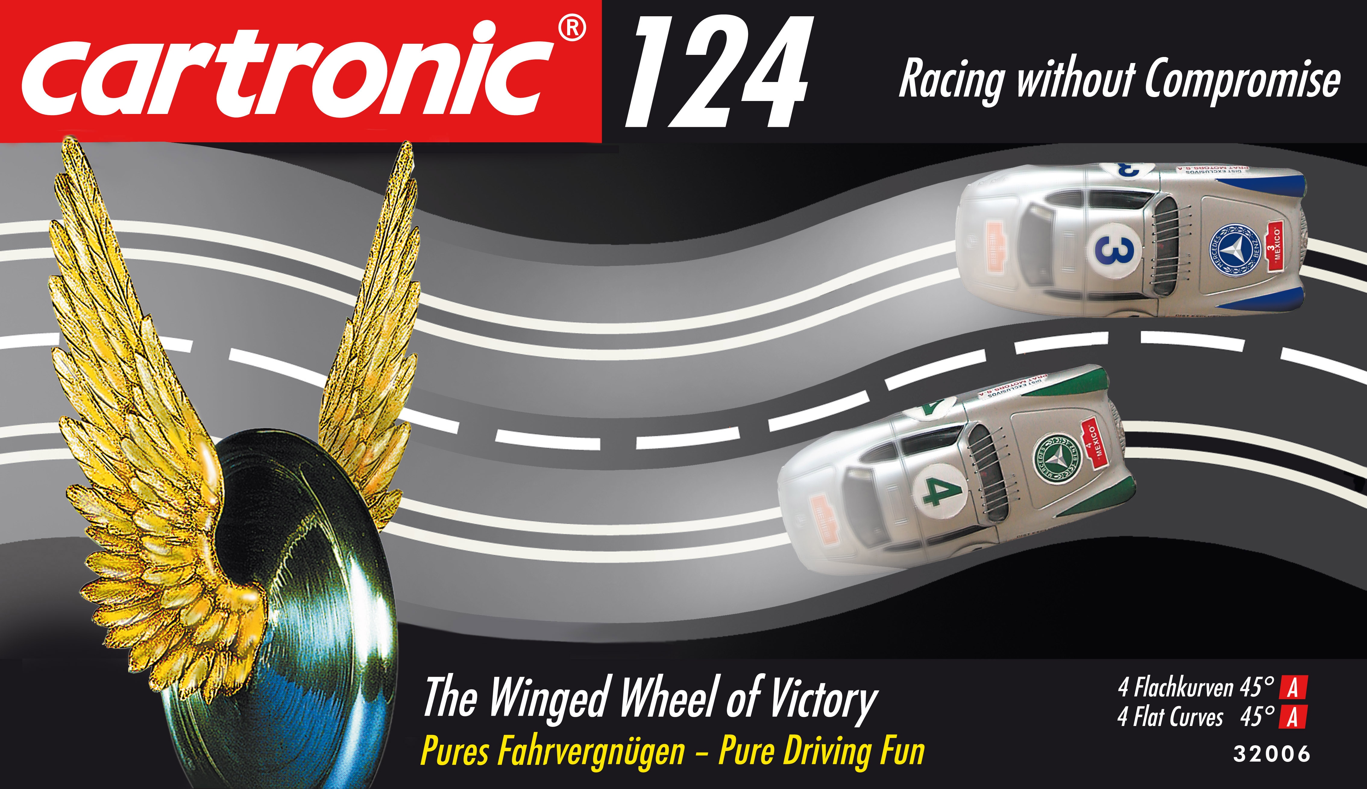 Cartronic Zubeh&ouml;r Rennbahn M1:24 124 Flachkurve - Bild 1