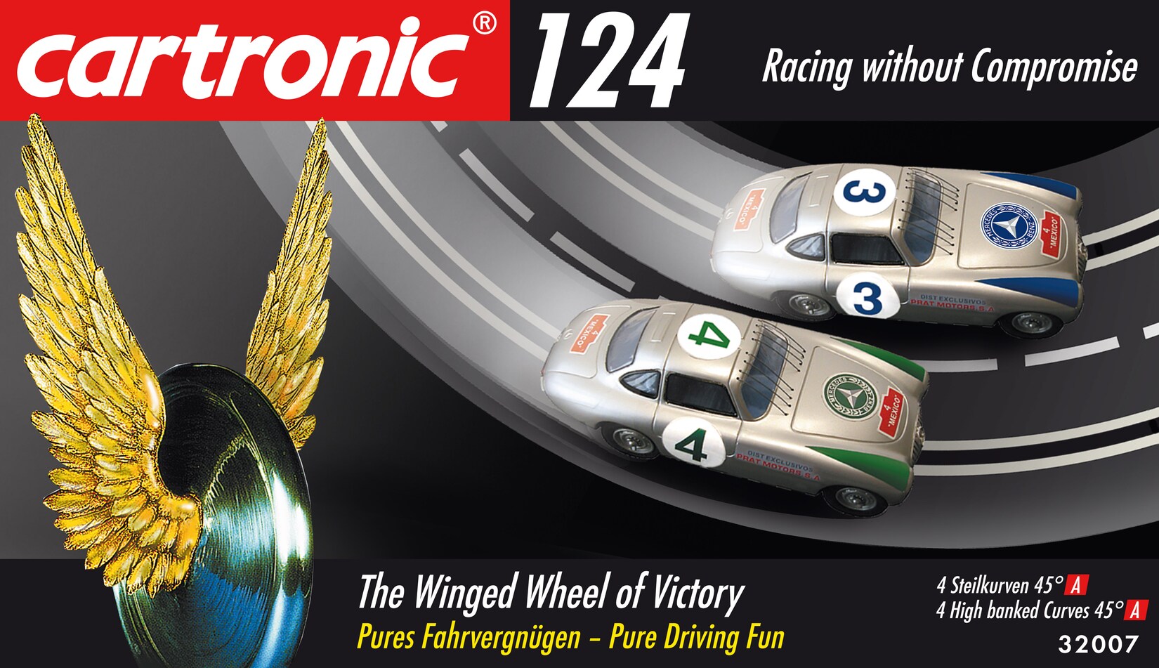 Cartronic Zubehör Rennbahn M1:24 124 Steilkurve | 04039132320072