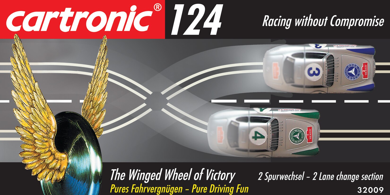 Cartronic Zubehör Rennbahn M1:24 124 Spurwechsel | 04039132320102