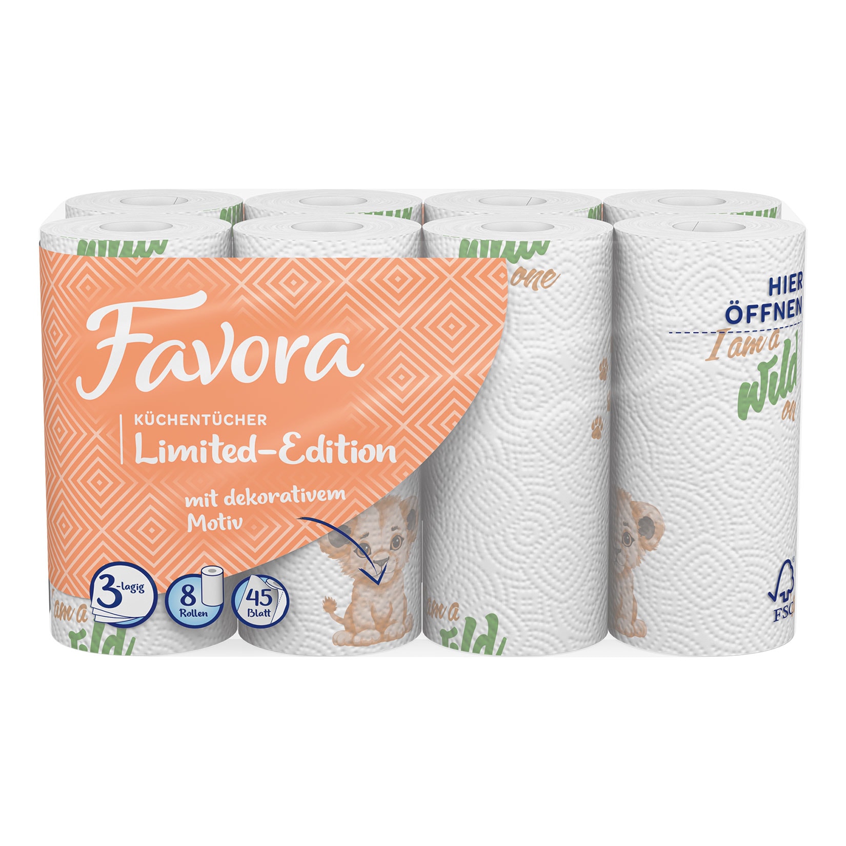 Favora K&uuml;chent&uuml;cher Limited Edition 3-lagig 8 x 45 Blatt - Bild 1