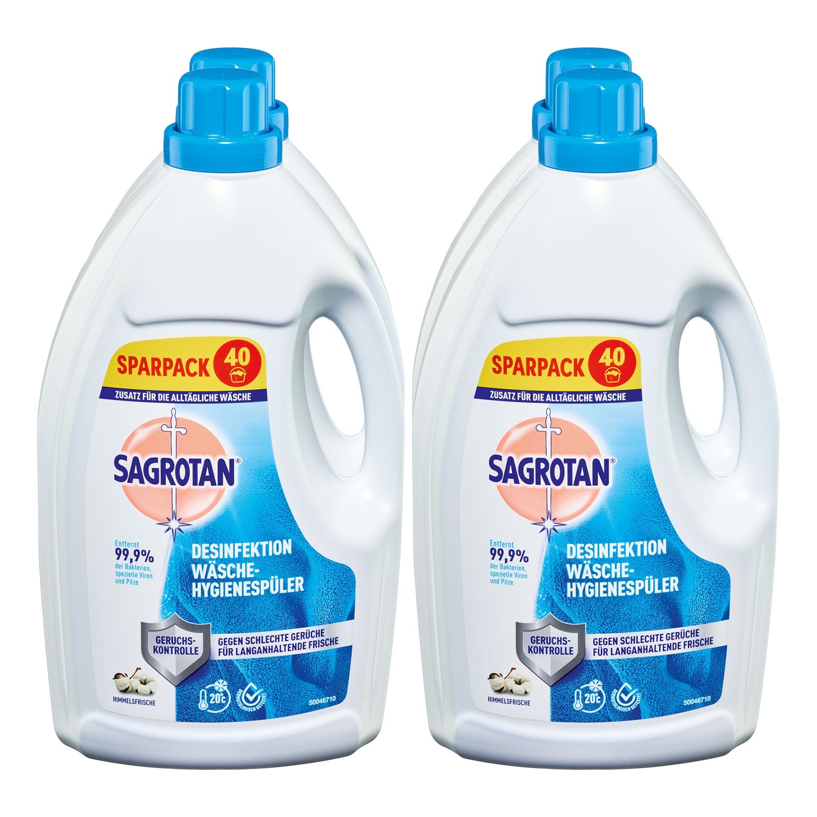 Sagrotan W&auml;sche-Hygienesp&uuml;ler Himmelsfrische XXL Sparpack 40 WL 3 Liter, 4er Pack - Bild 1
