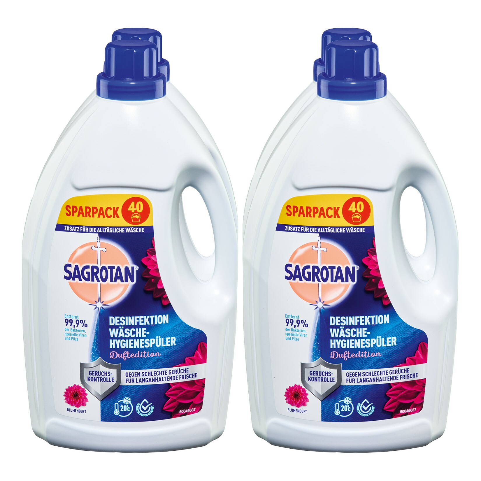 Sagrotan W&auml;sche-Hygienesp&uuml;ler Duftedition XXL Sparpack 40 WL 3 Liter, 4er Packs - Bild 1