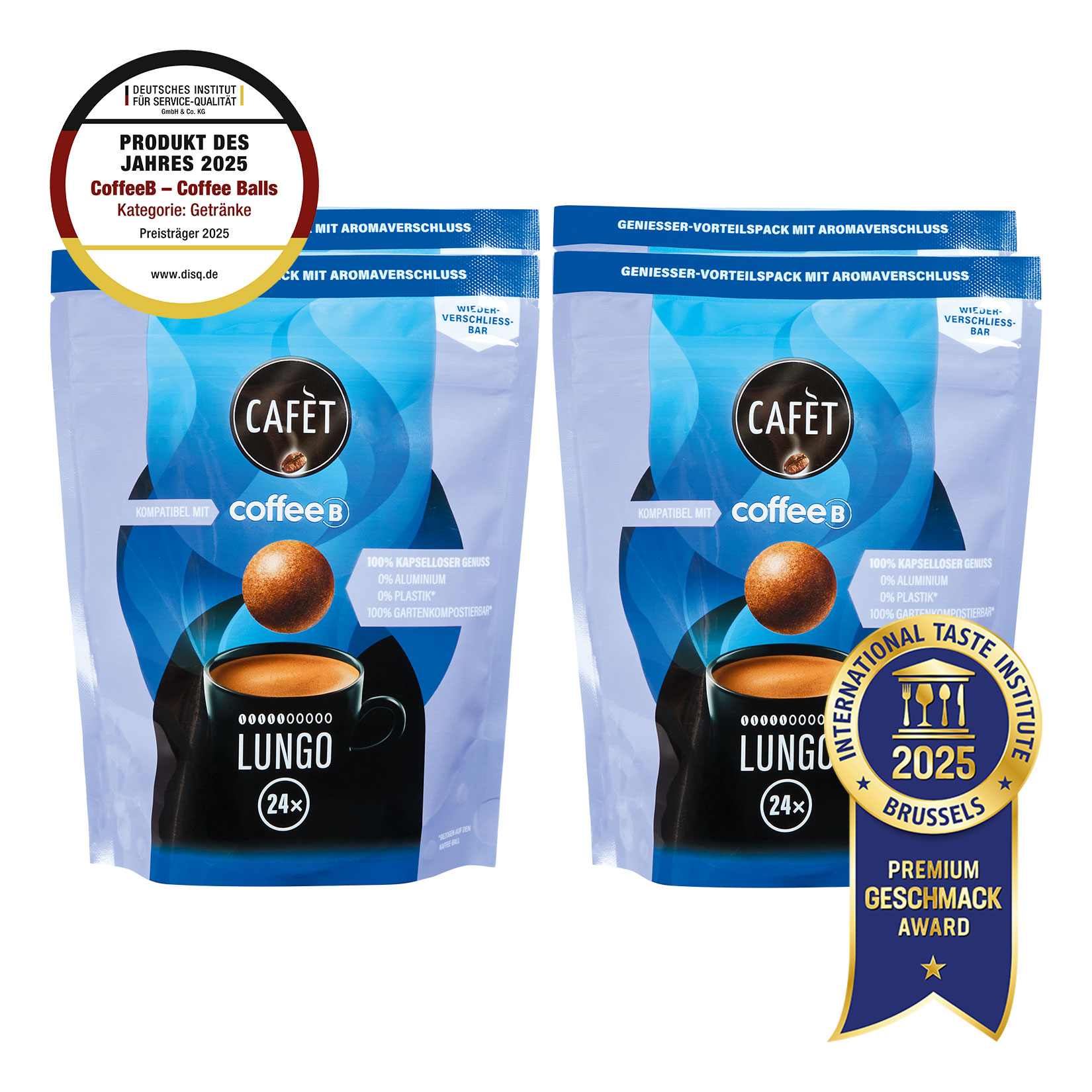 Cafet f&uuml;r CoffeeB Lungo Vorteilspack 136g, 4er Pack - Bild 1