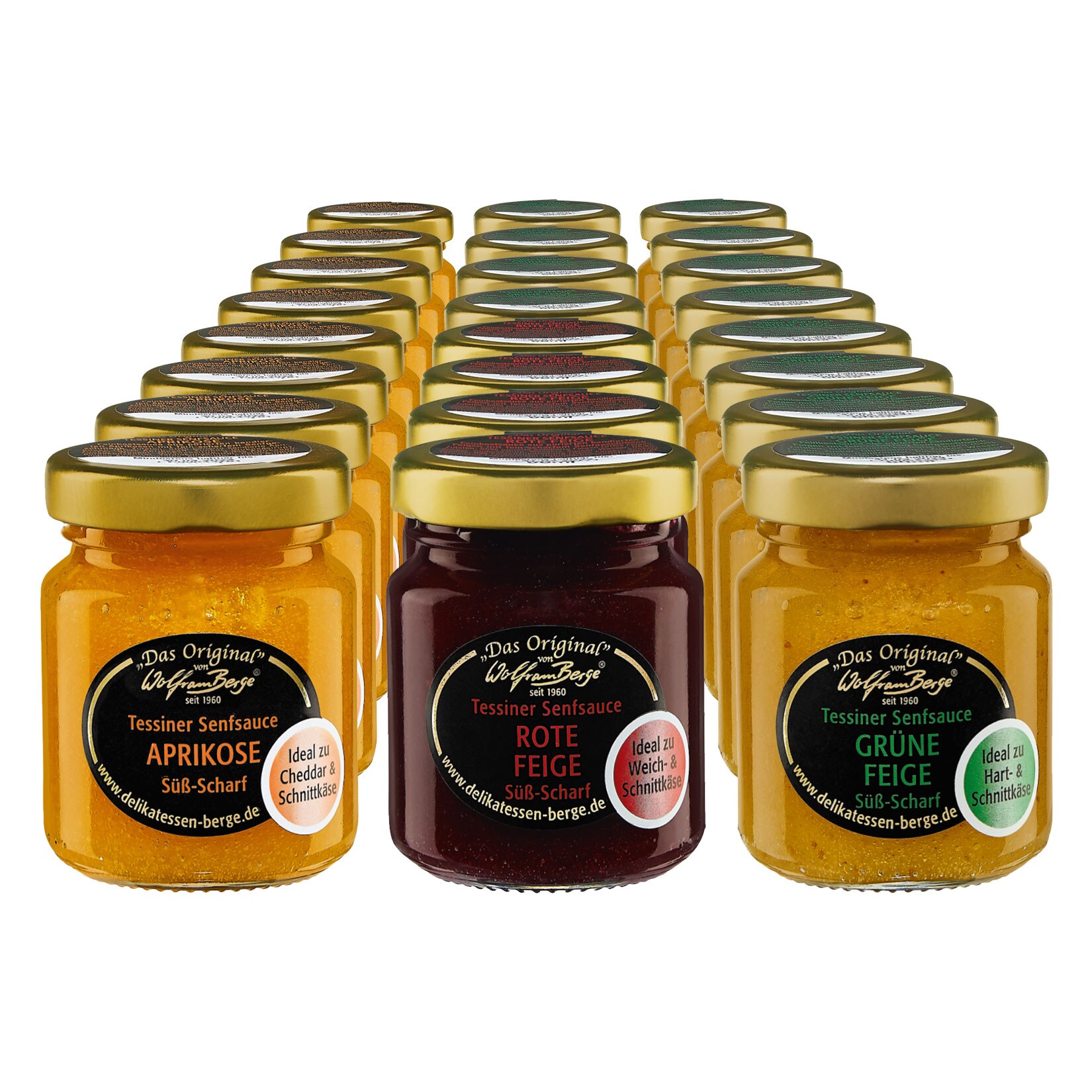 Tessiner Senfsauce "das Original" verschiedene Sorten 60 ml, 24er Pack - Bild 1