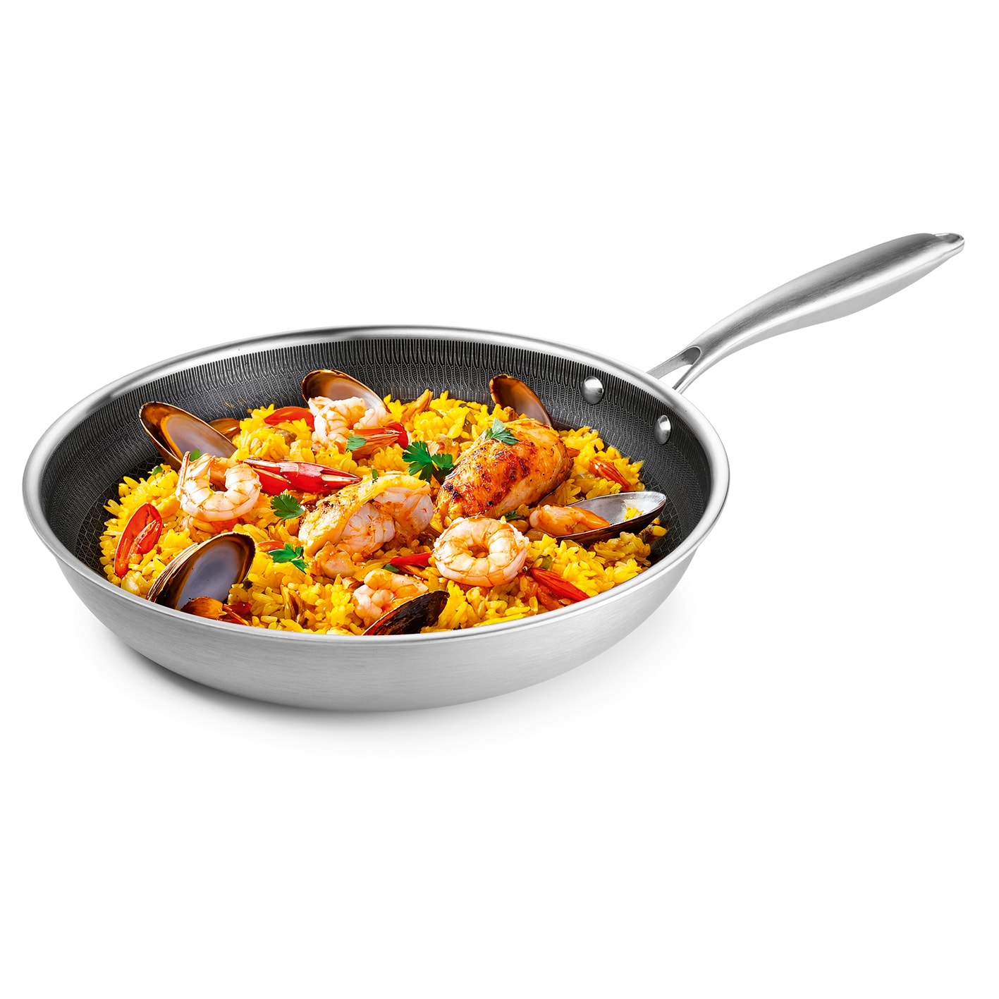 BRATmaxx Edelstahl-Pfanne 28cm silber - Bild 1