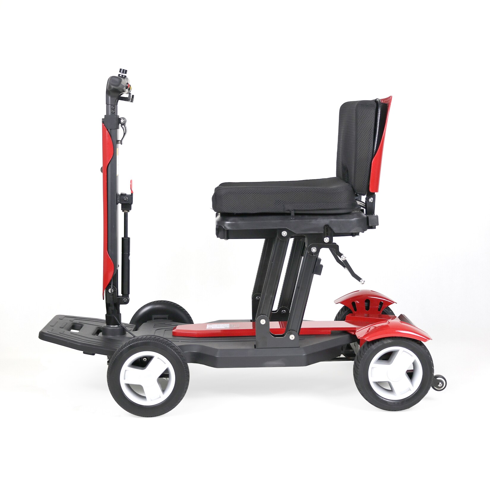 Prophete E-Seniorenroller, faltbar, 4-Rad, rot | 04014607018012