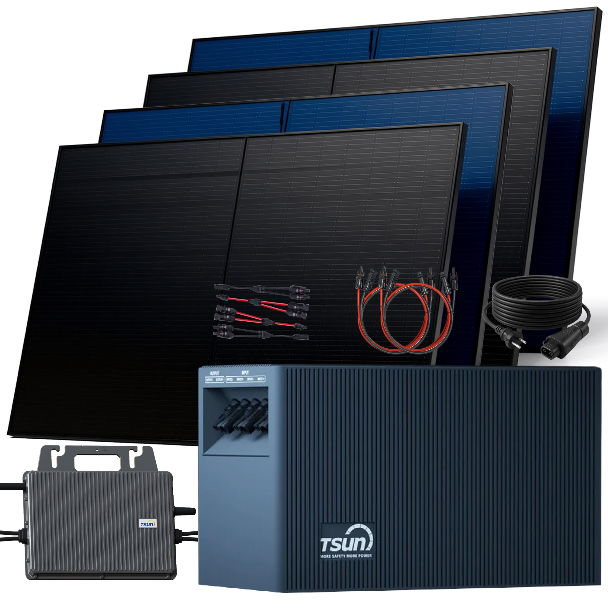 Produktbild von SUNNIVA® 1000W Balkonkraftwerk BIFAZIAL FULLBLACK, Mini-PV-Anlage Mit