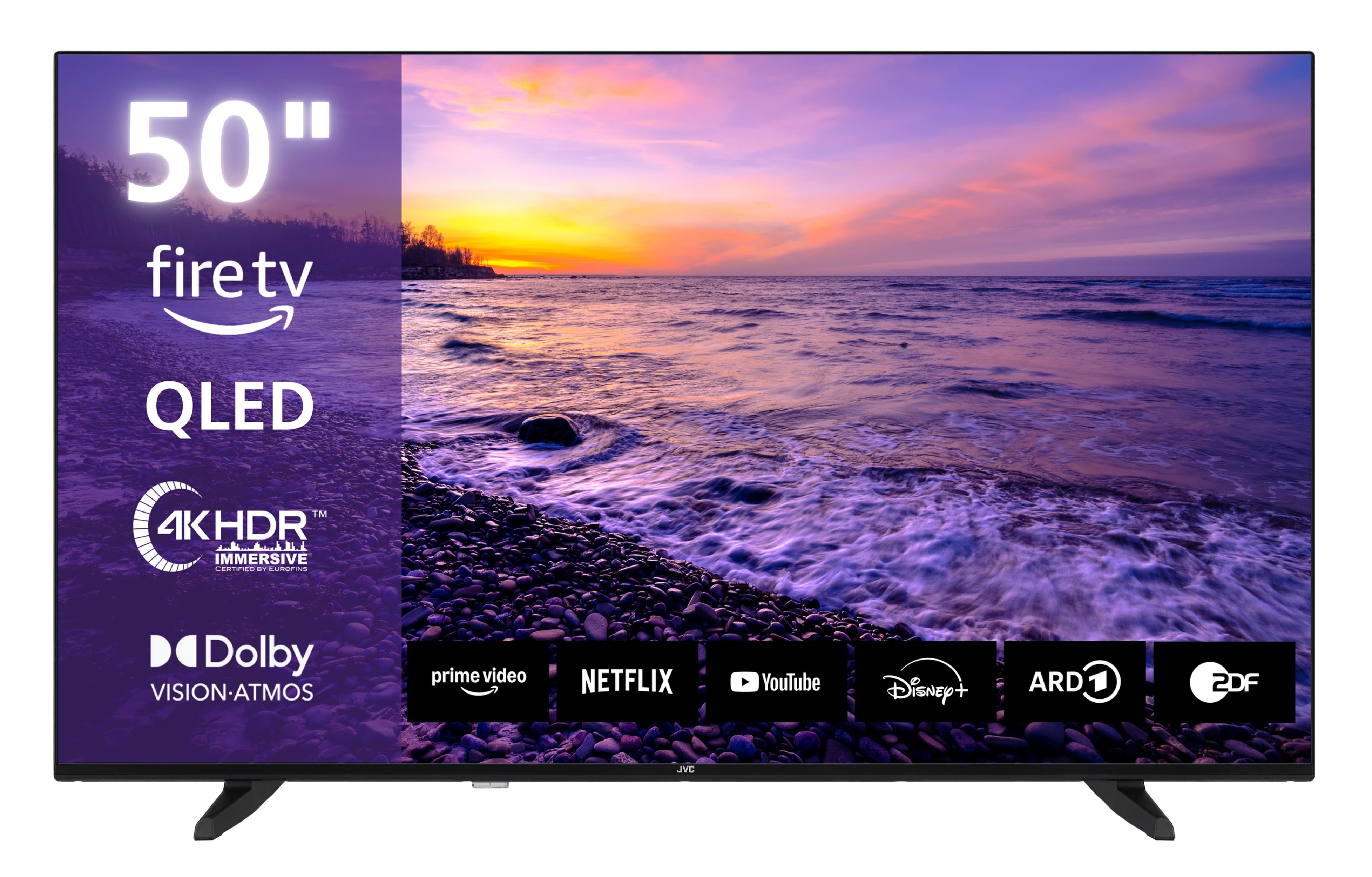 JVC Fernseher 50 Zoll LT-50VRQ3555 Fire TV 4K QLED Smart TV mit Dolby Vision HDR, Dolby Atmos und Alexa Built-In - Bild 1