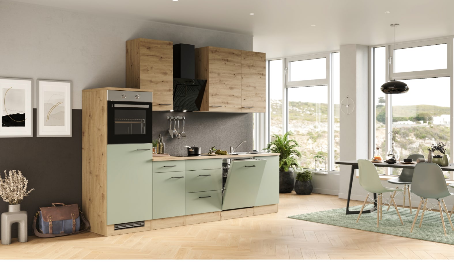 Flex-Well Cara K&uuml;chenzeile Edelstahl G-280-2315-017 - Bild 1