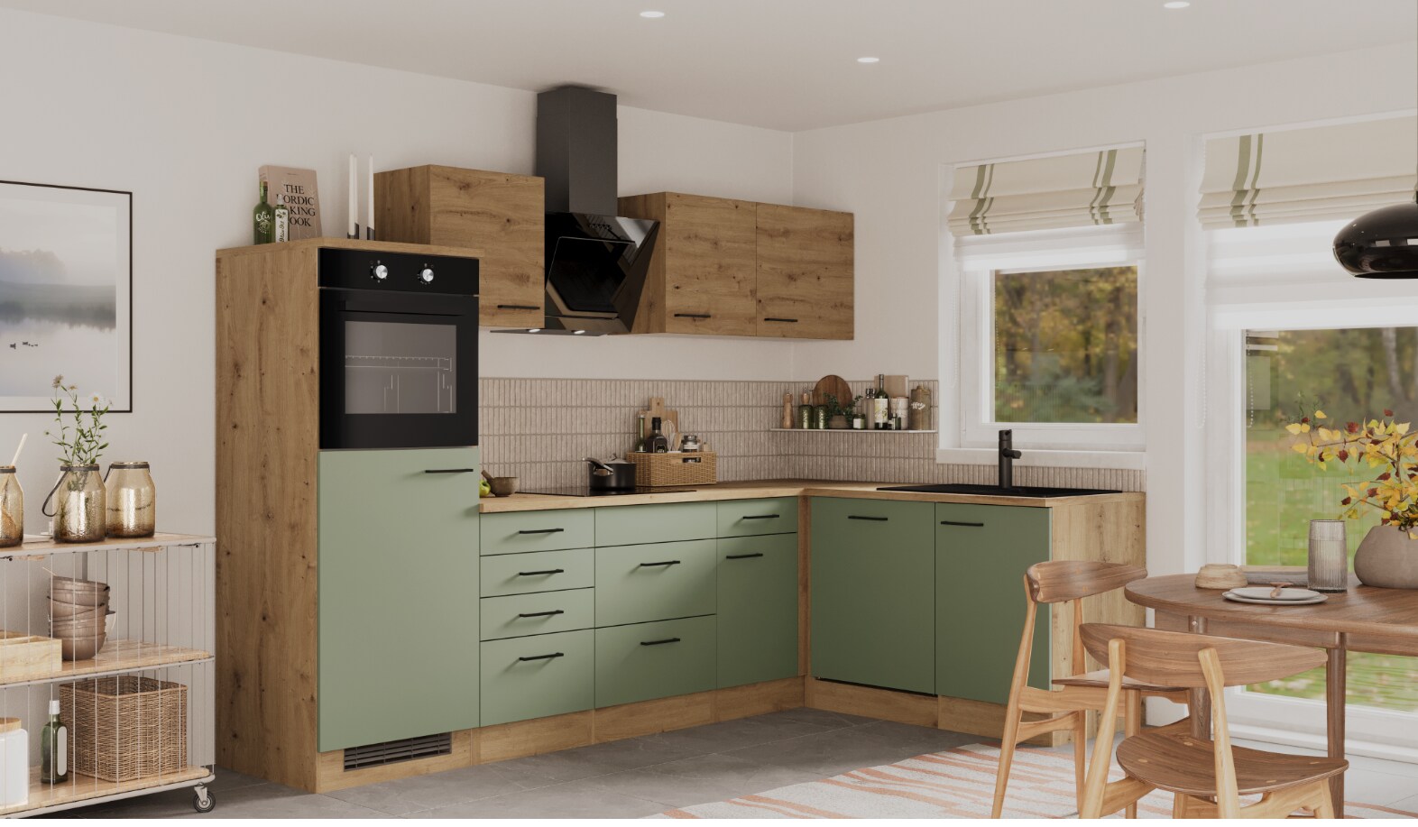 Flex-Well Cara Winkelk&uuml;che Schwarz Upgrade G-999-2813-085 - Bild 1