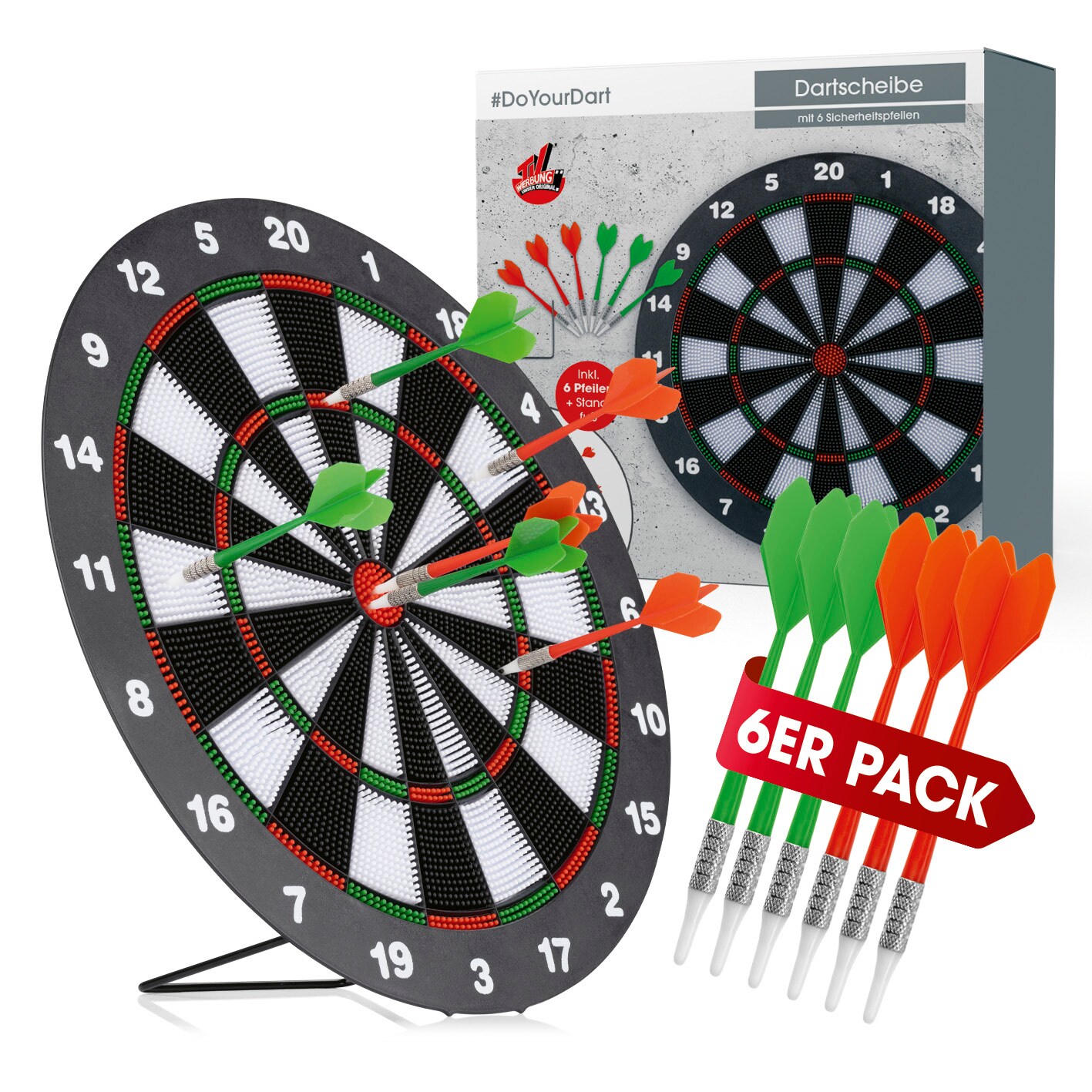 DoYourDart Dartscheibe mit 6 Pfeilen - Bild 1