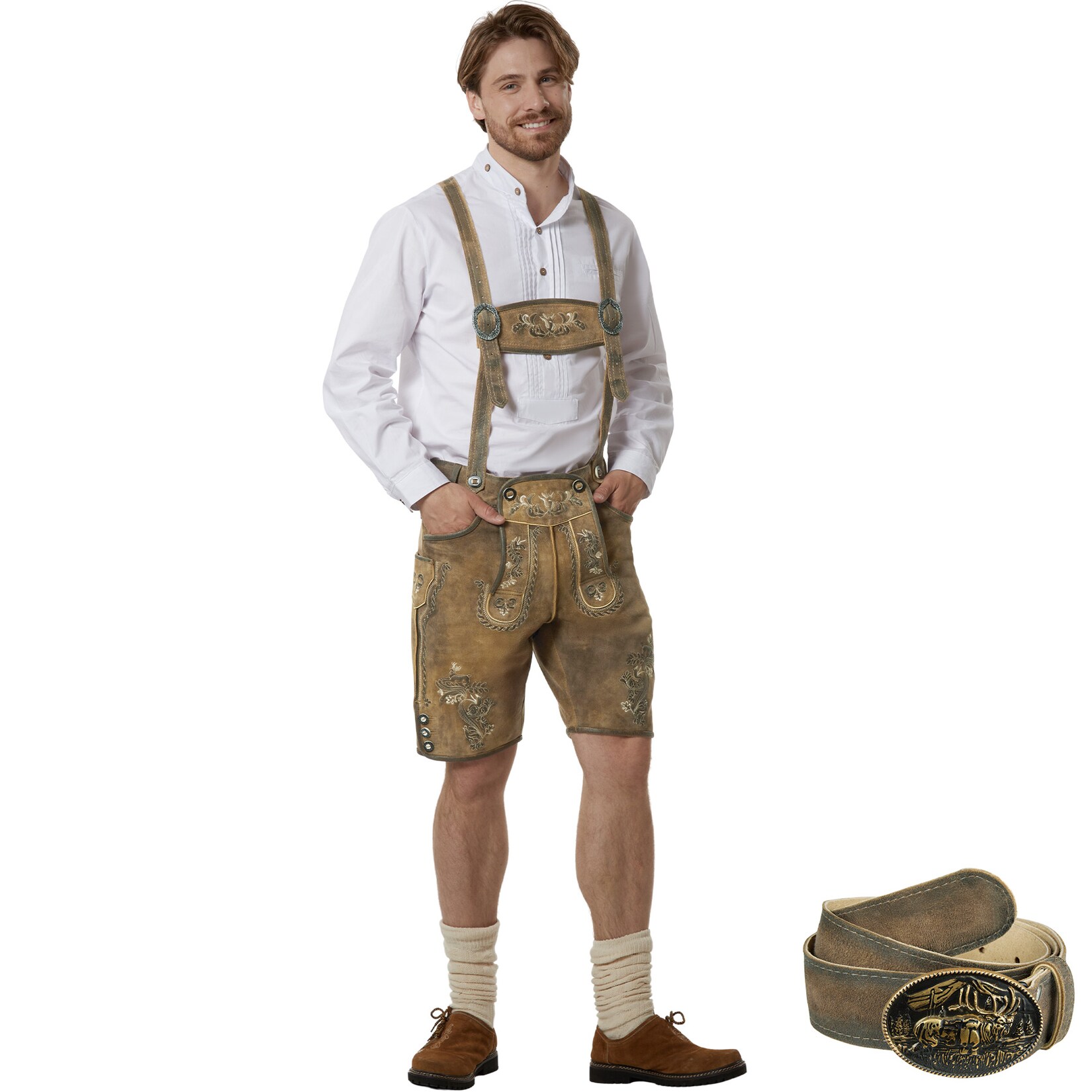 tectake® Lederhose Moritz