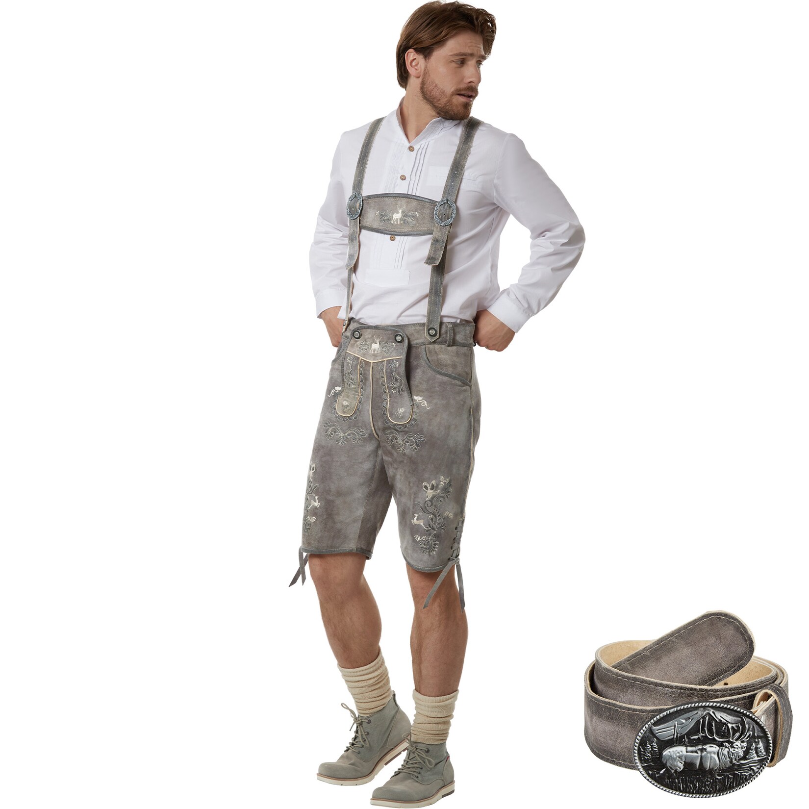 tectake® Lederhose Marlon