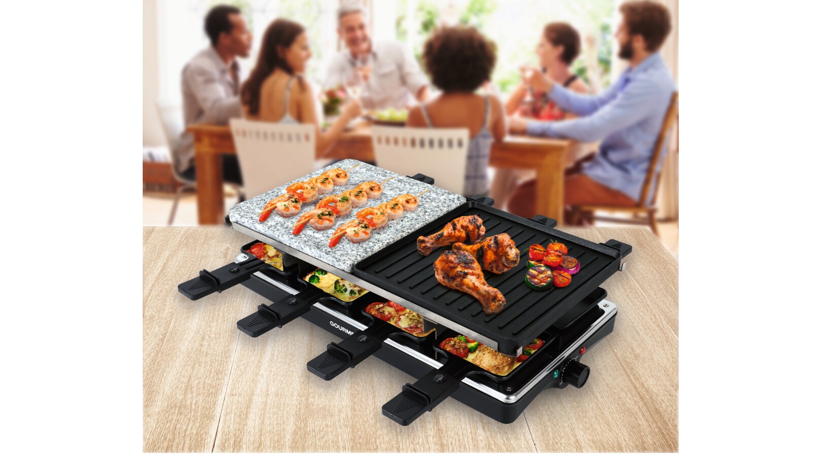 GOURMETmaxx Raclette Grill 8 Personen 1400W - Bild 1