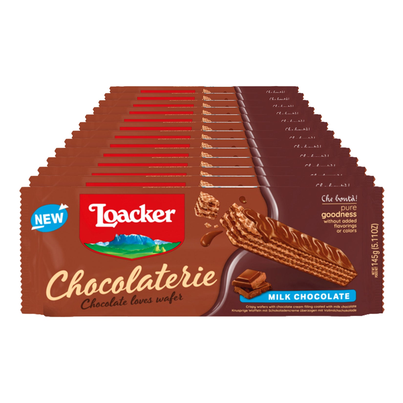 Loacker Chocolaterie Milk Chocolate 145 g, 13er Pack - Bild 1