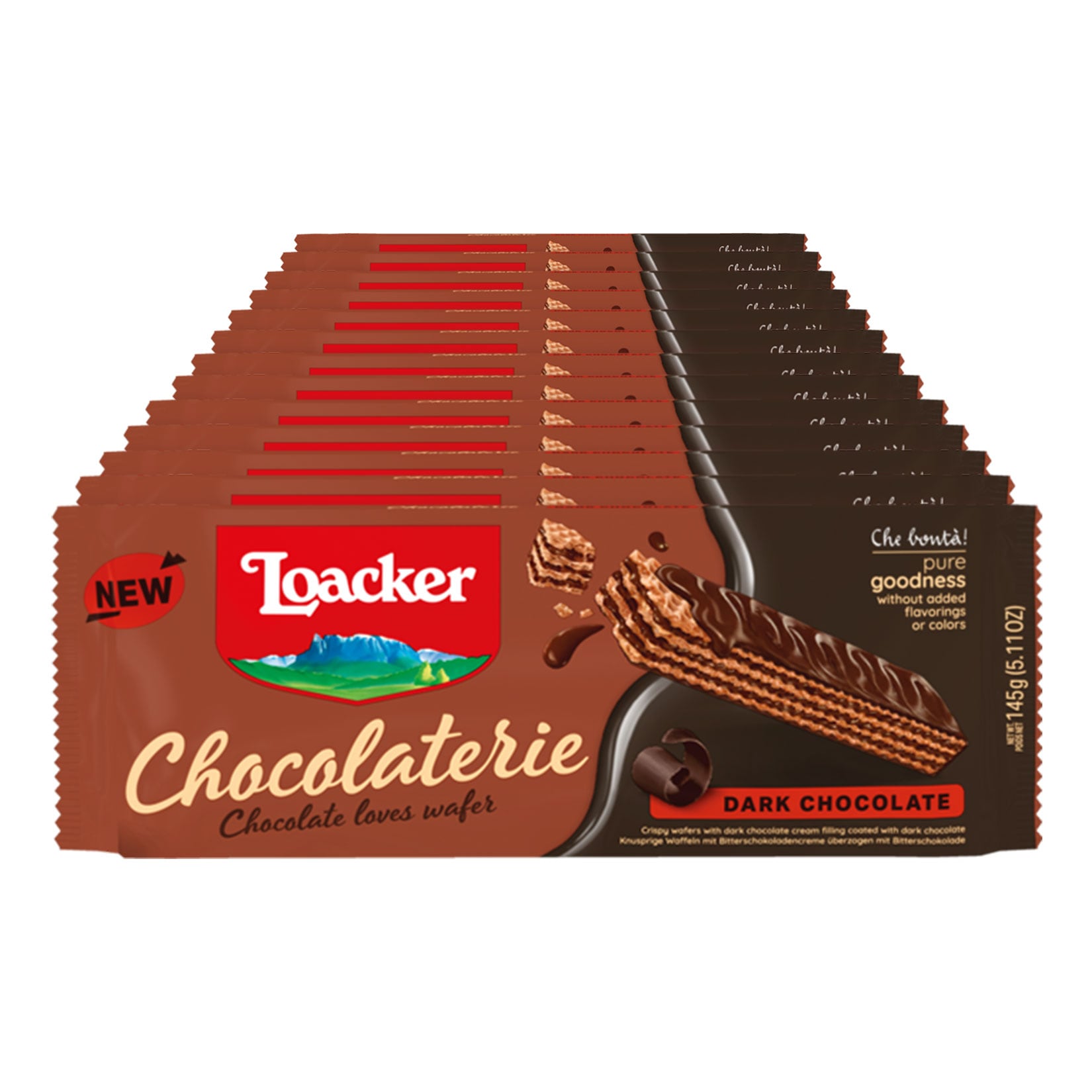 Loacker Chocolaterie Dark Chocolate 145 g, 13er Pack - Bild 1