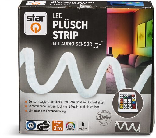 StarQ LED Pl&uuml;sch Strip mit Audio Sensor - Bild 1