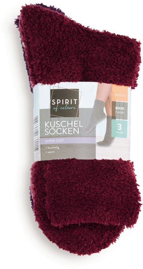 SoC Damen Kuschelsocken - Beere Gr. 35-38 - Bild 1