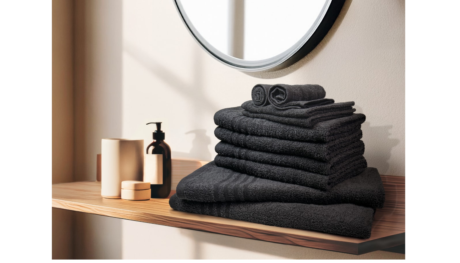 Dekor 10 tlg. Frottierset anthrazit - Bild 1