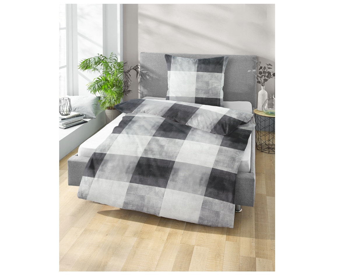 Dekor Bettw&auml;sche Biber NG - Karo - Bild 1
