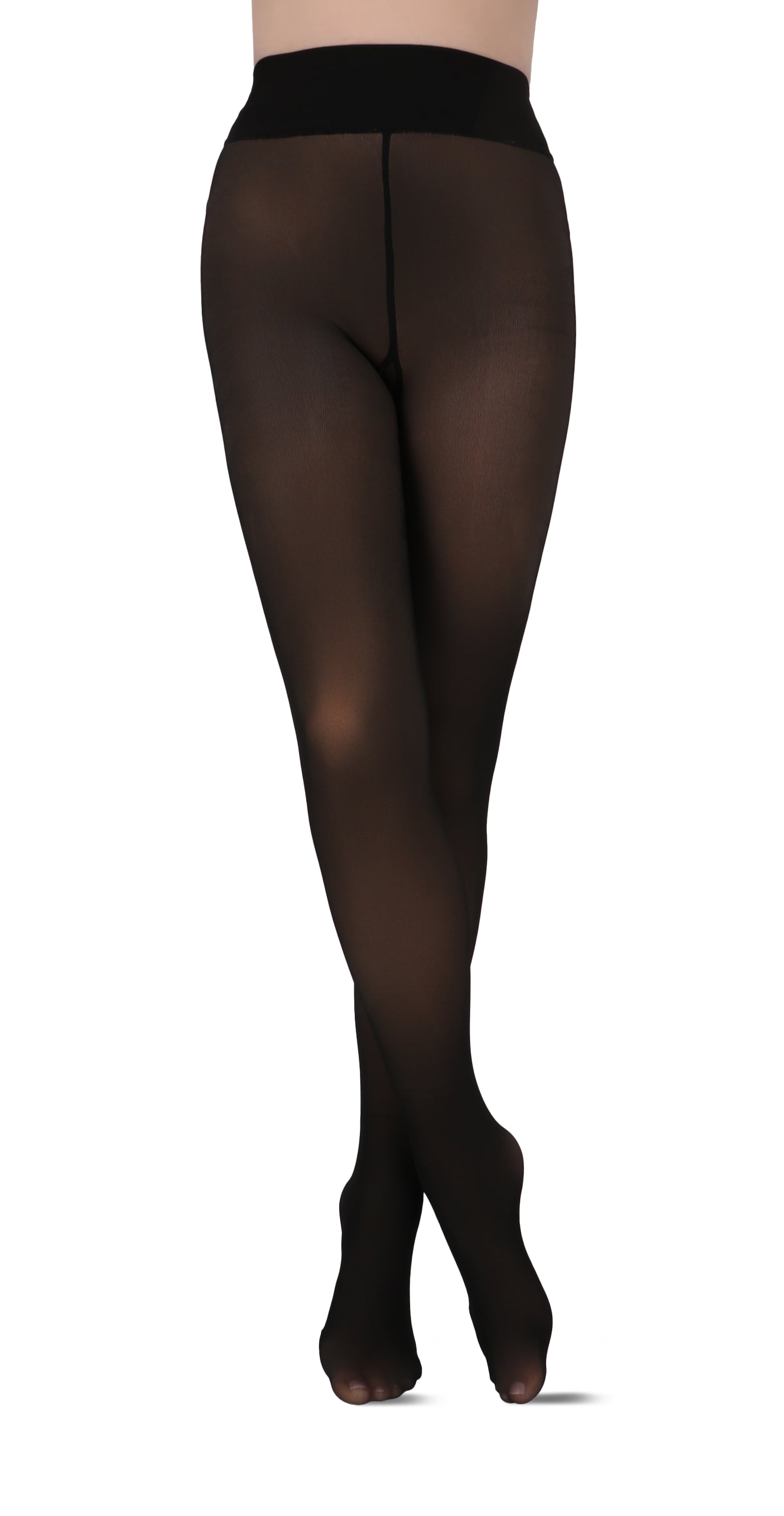 Strumpfhose transparent gef&uuml;ttert mit Fleece S-M - 1 St&uuml;ck - Bild 1