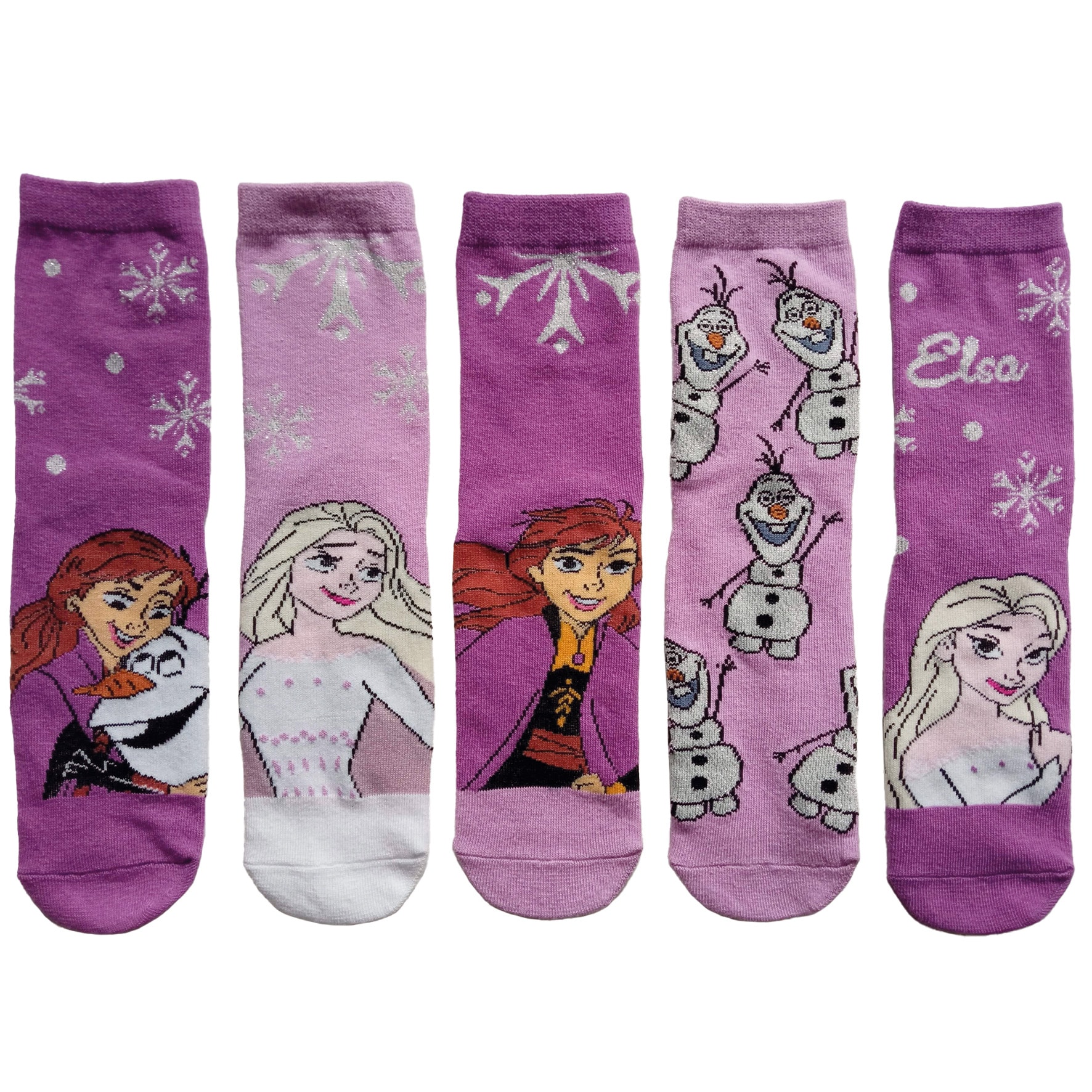 Kinder Lizenz Socken 5er Pack - Frozen Girls Gr. 23/26 - Bild 1