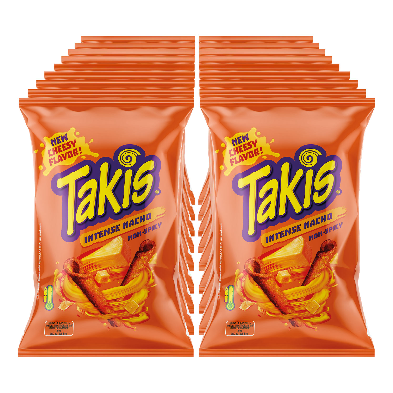 Takis Intense Nacho 100 g, 18er Pack - Bild 1