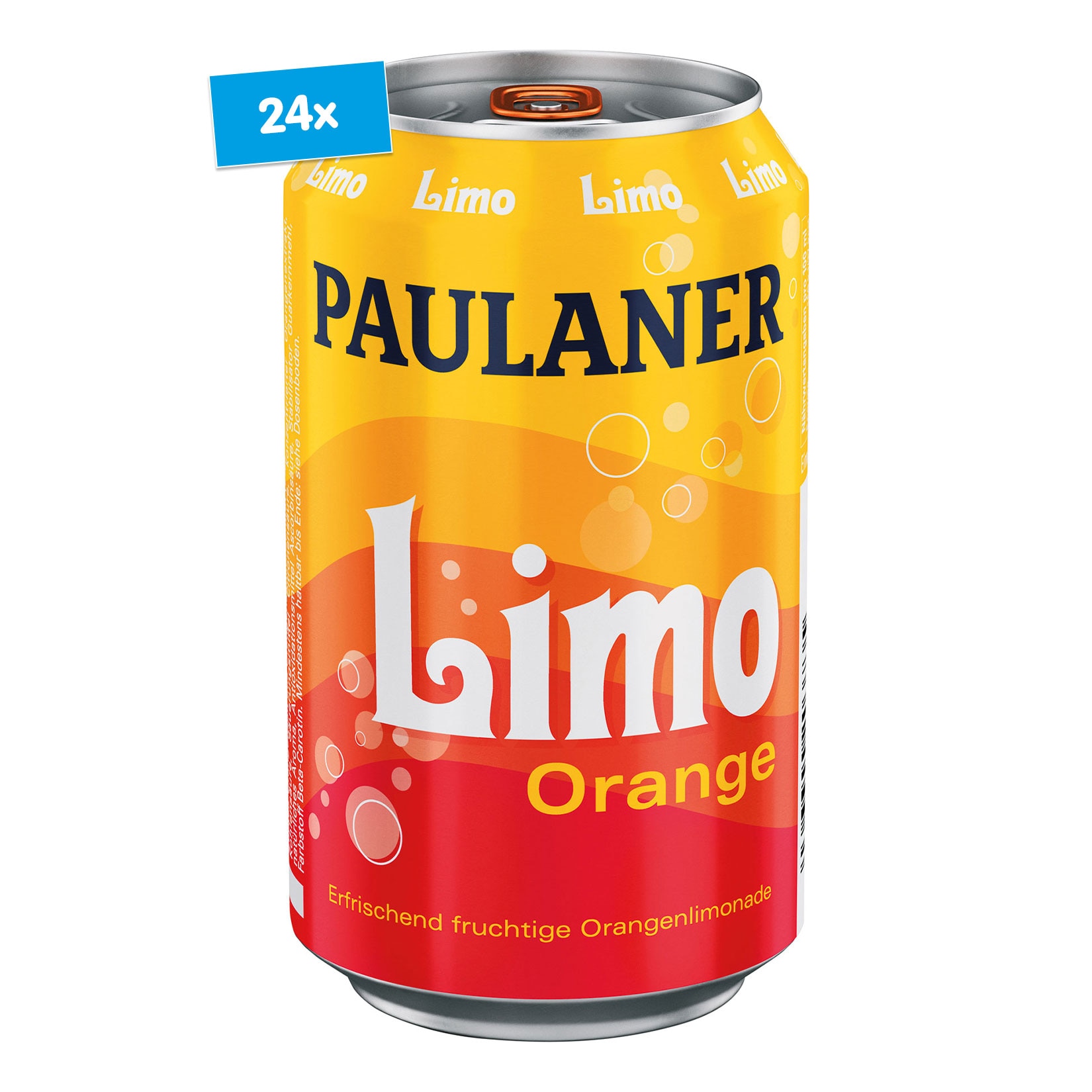 Paulaner Limo Orange 0,33 Liter Dose, 24er Pack - Bild 1