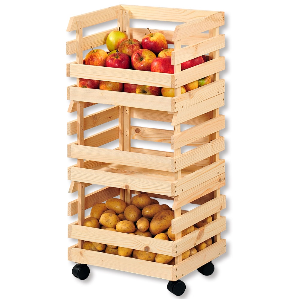 KESPER Kartoffel- & Obsthorde 3-tlg.Kiefer, FSC - Bild 1