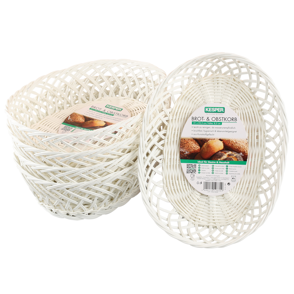 KESPER Brot- &  Obstkorb, weiß 5er Pack