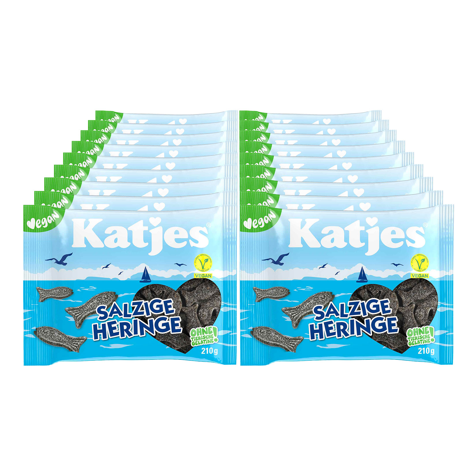 Katjes Salzige Heringe 210 g, 18er Pack - Bild 1