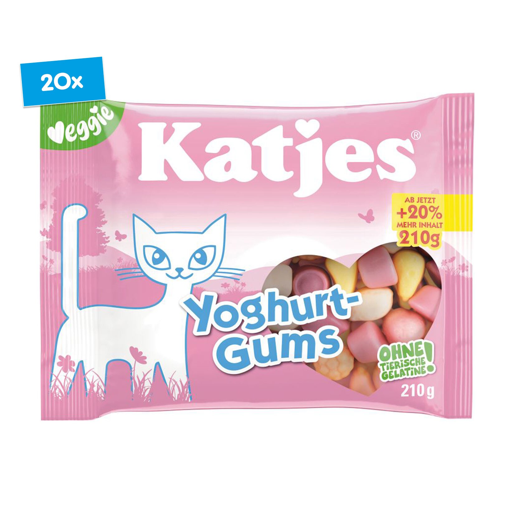 Katjes Yoghurt Gums 210 g, 20er Pack