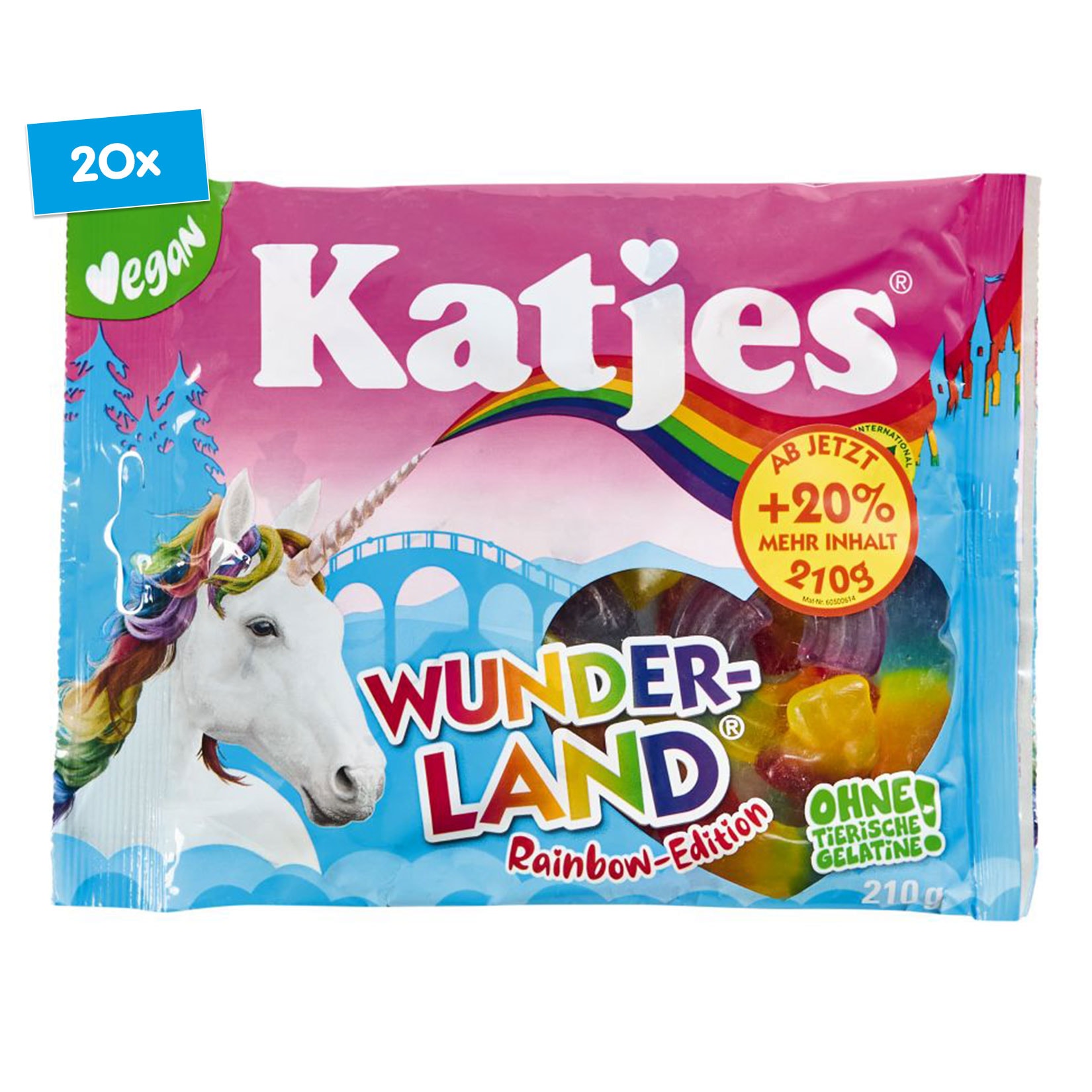 Katjes Wunderland Rainbow Edition 210 g, 20er Pack - Bild 1