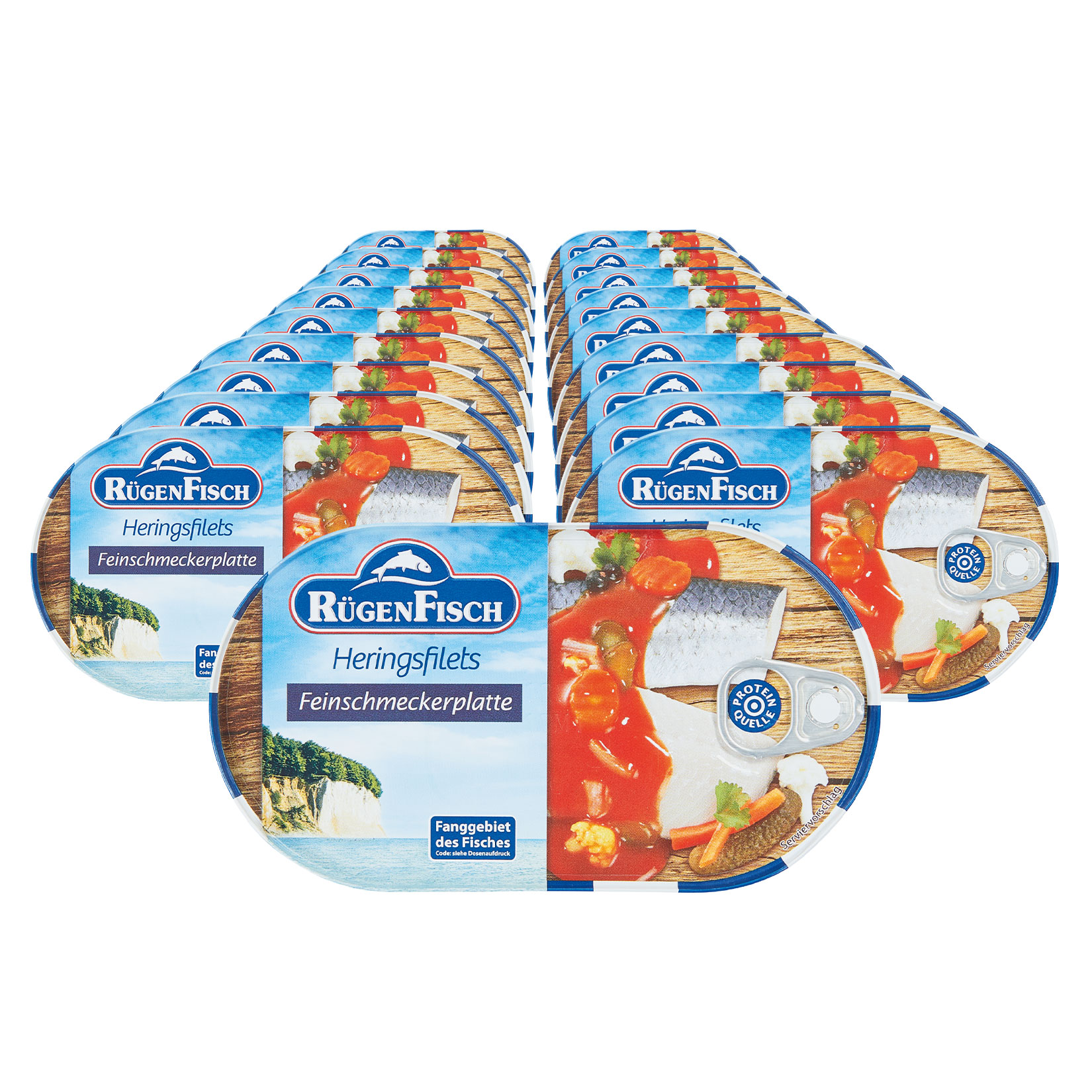 R&uuml;genfisch Heringsfilets Feinschmeckerplatte 200 g, 19er Pack - Bild 1