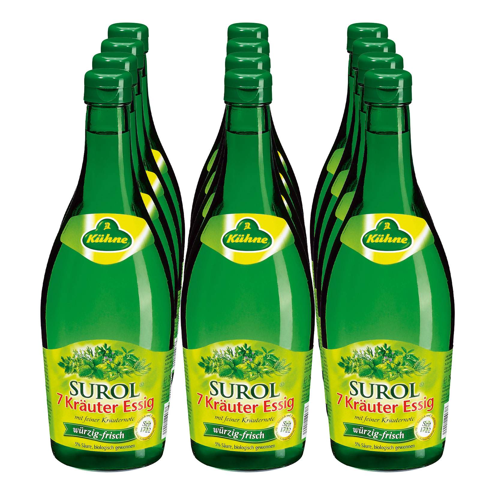 Surol 7 Kr&auml;uter-Essig 750 ml, 12er Pack - Bild 1