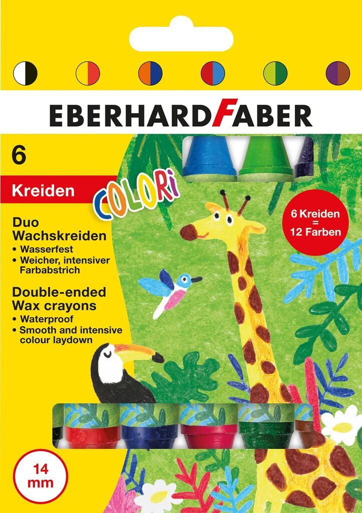 EBERHARD FABER Wachsmalkreide Duo Colori 6er - Bild 1
