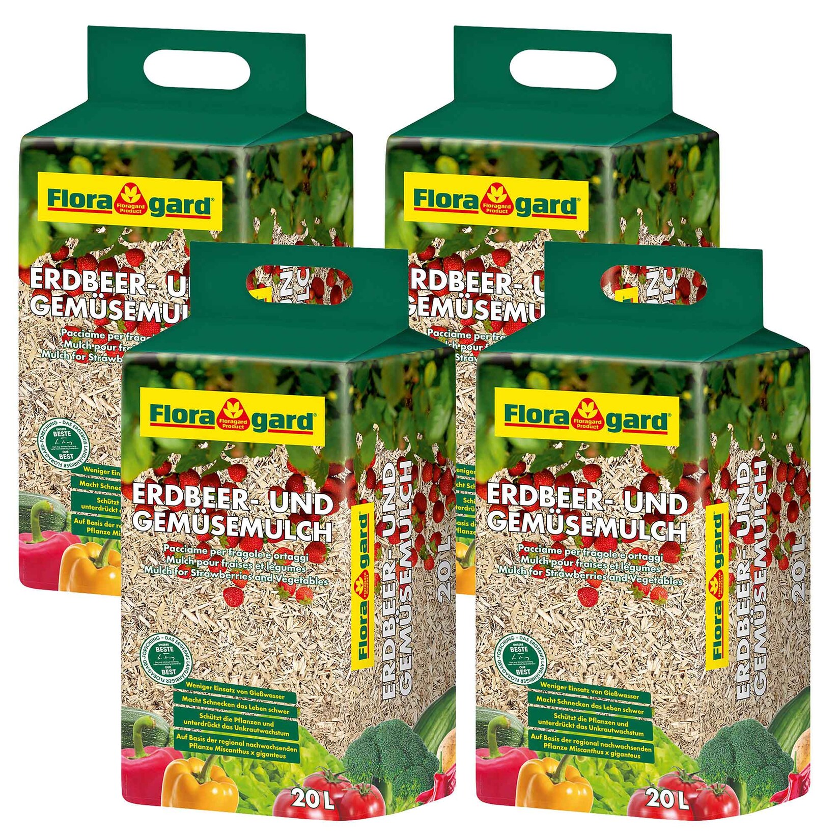 Floragard Erdbeer- und Gemüsemulch 80 L | 04055894249079