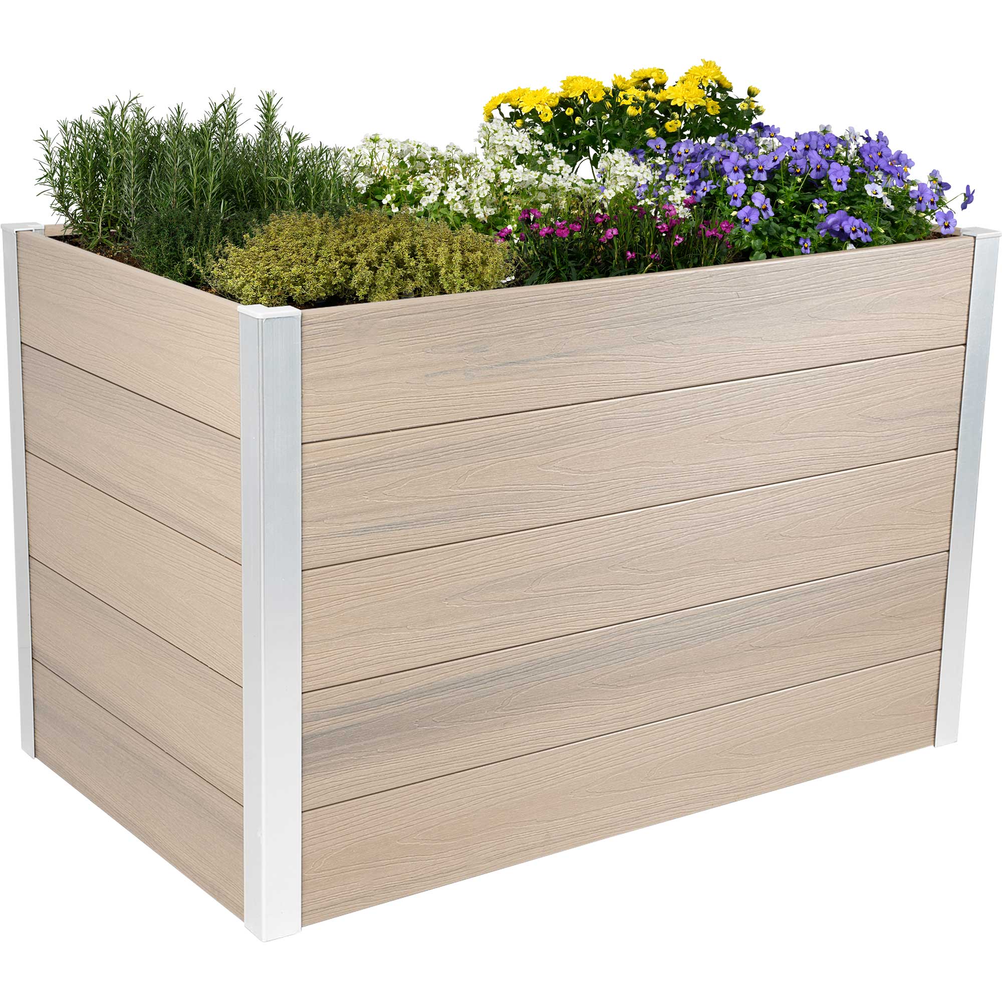 dobar WPC Hochbeet XL, Silbergrau - Bild 1