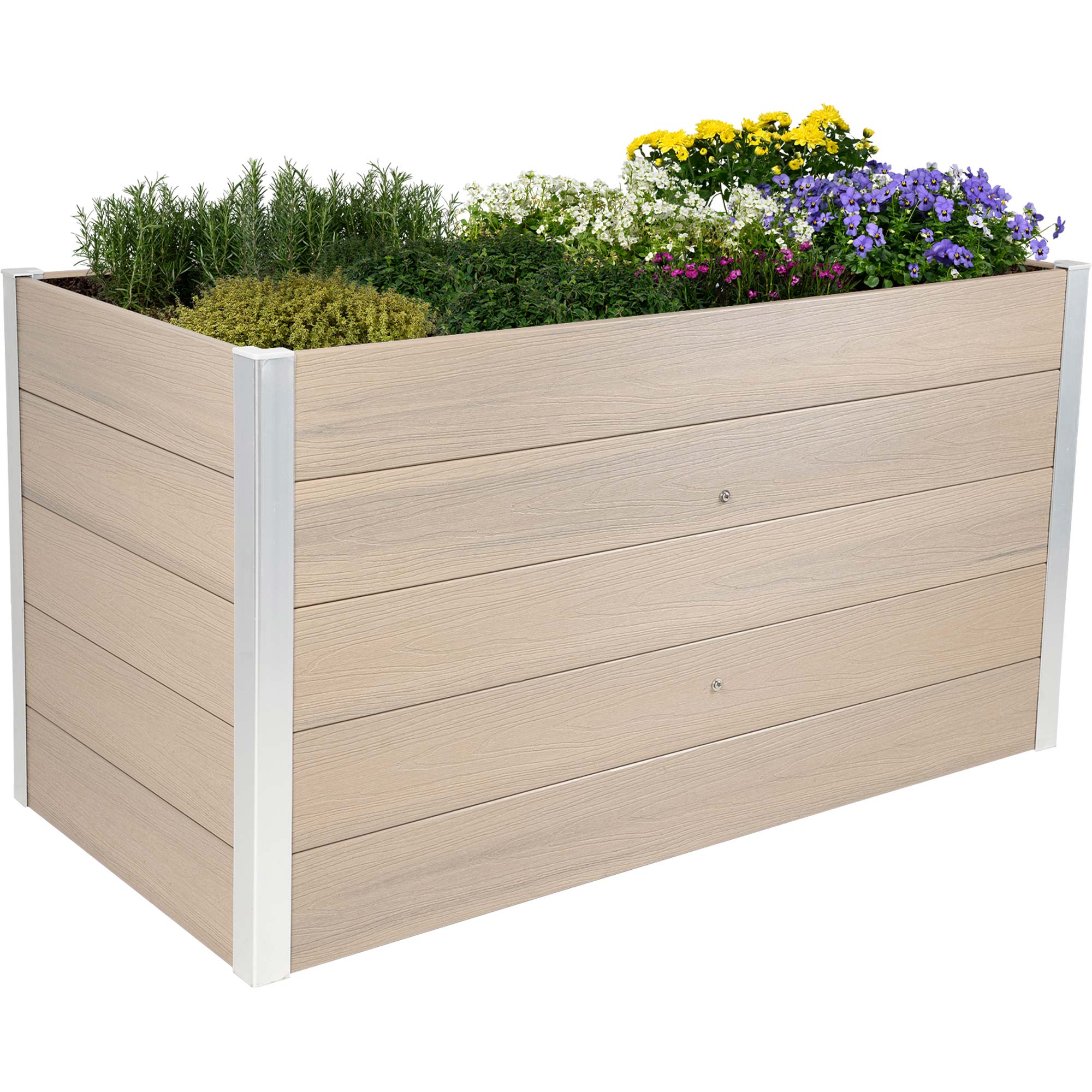 dobar WPC Hochbeet XXL, Silbergrau - Bild 1