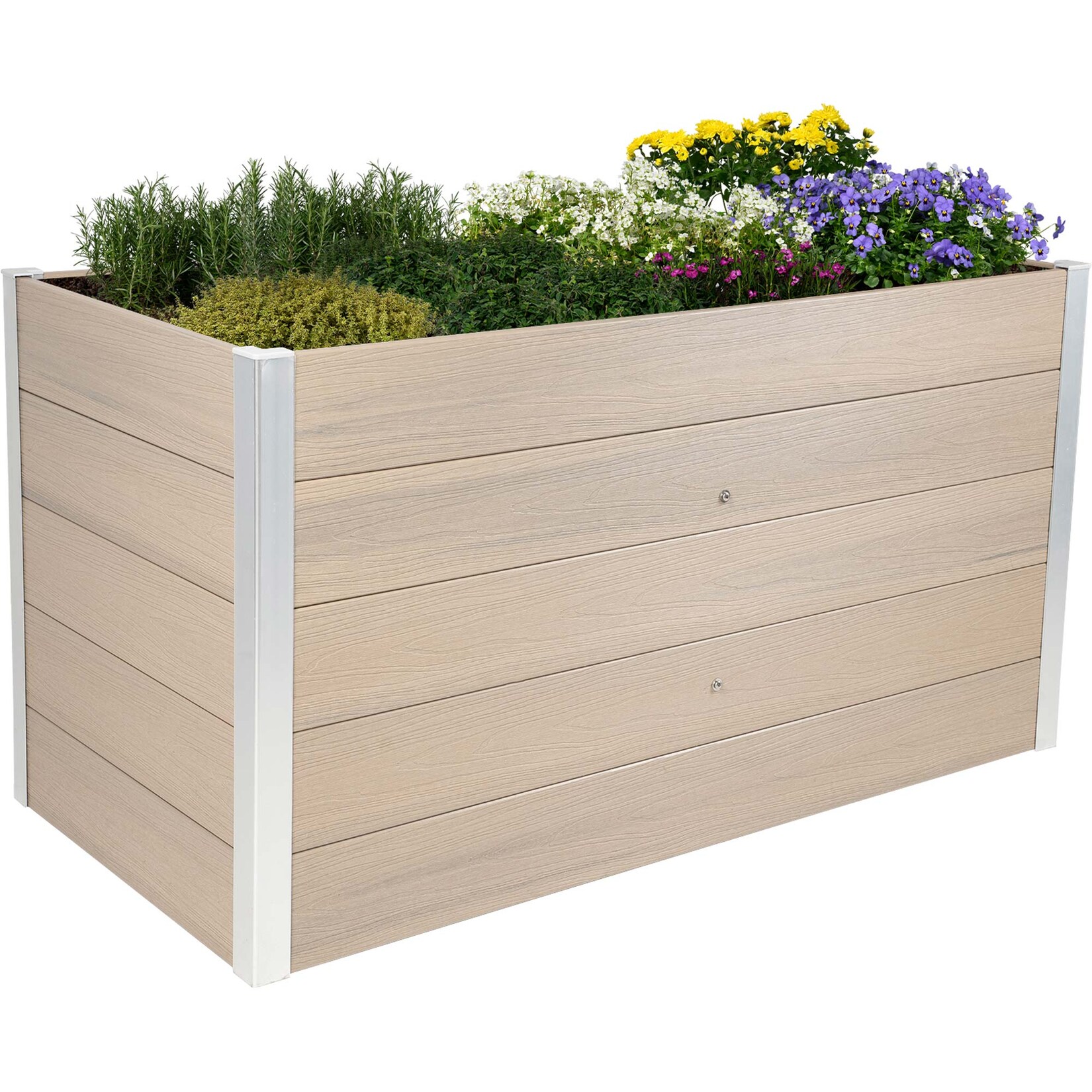 dobar WPC Hochbeet XXL, Silbergrau