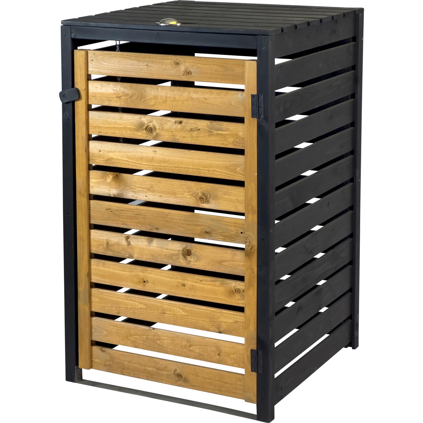 dobar Mülltonnenverkleidung 120 L, schwarz-braun